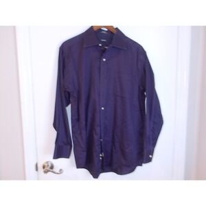 Izod Dress Shirt Long Sleeve Button Down Collared Career Casual‎ Sz L /#5298
